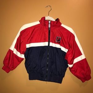 Vintage FILA Kids Windbreaker Zip Up Jacket